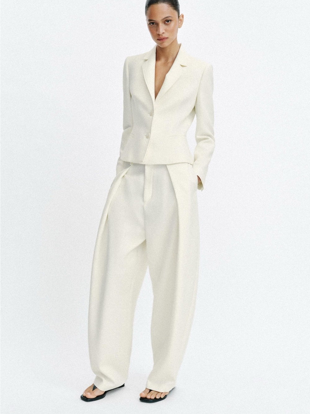 Zara Pleated Volume Pants New